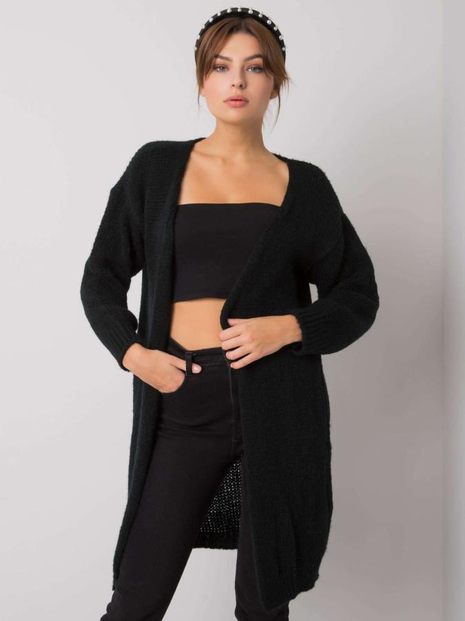 Oh Bella pletený sveter v čiernej farbe