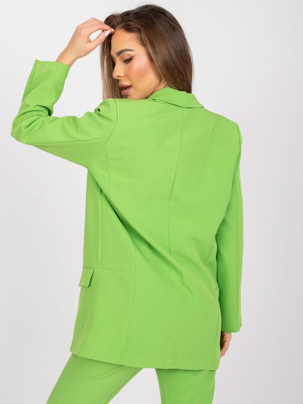Svetlo zelené elegantné sako s dlhým rukávom