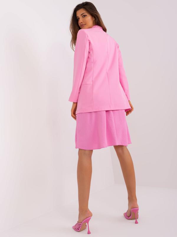 Ružové elegantné sako s dlhým rukávom