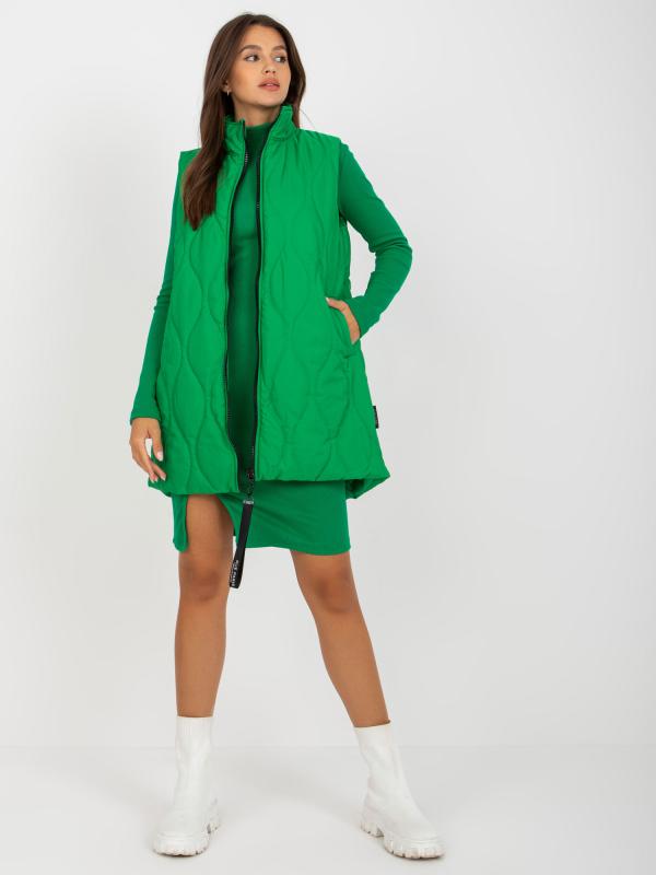 Zelená prešívaná vesta Rue de Paris
