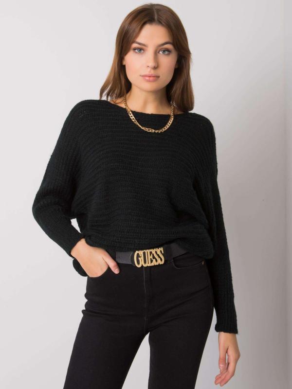 Oh Bella čierny pletený sveter