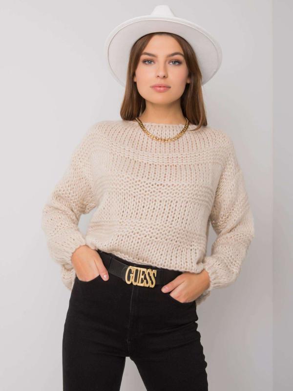 Oh Bella Béžový dámsky pletený sveter